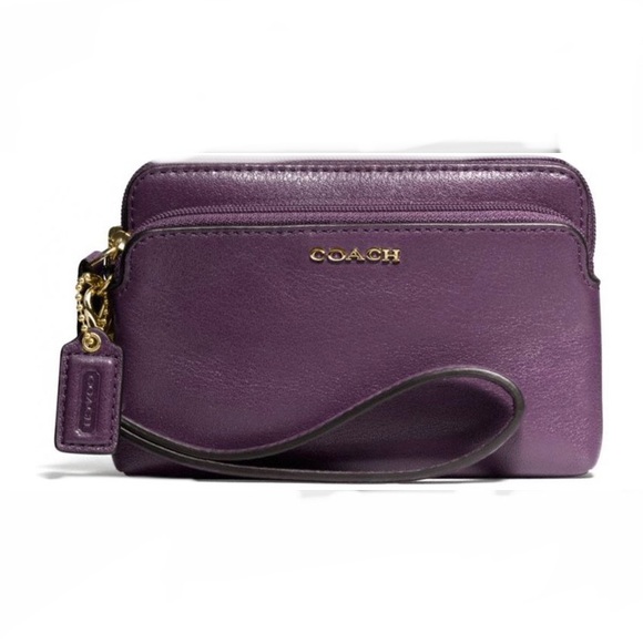 Coach Handbags - 💕 HOST PICK 💕 COACH Purple Double Zip Wallet